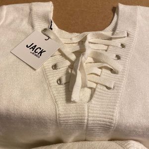 BB DAKOTA WHITE SWEATER DRESS